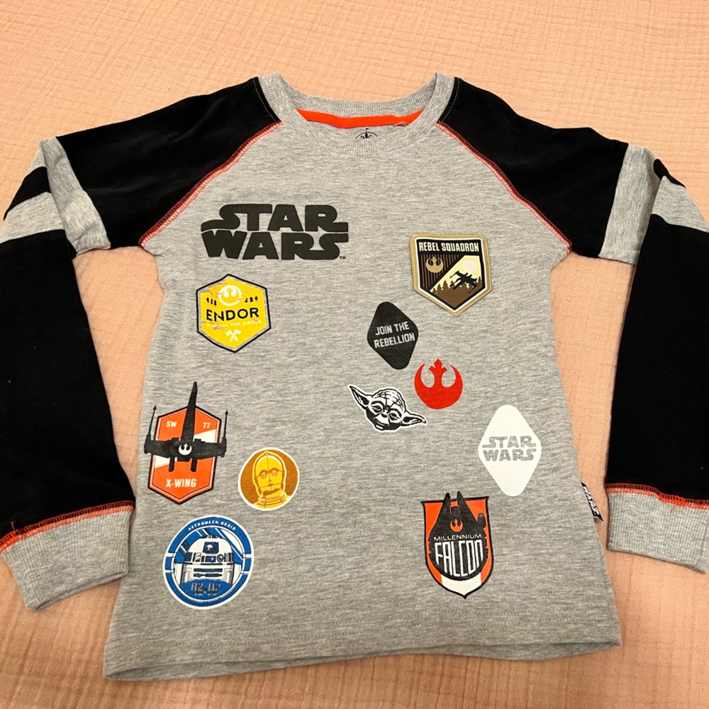 Star Wars boys long sleeve tee -Sz 5/6